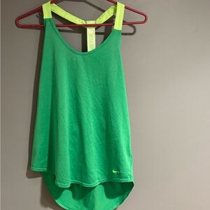 Nike Women's Bright Green dri fit Top